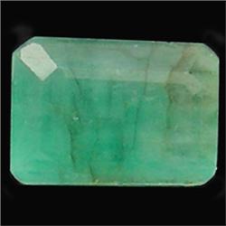 3.84ct  Green Colombia Emerald Octagon (GEM-15350)