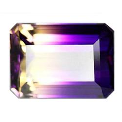 24ct Emerald Cut Bi Color Ametrine Bolivia (GEM-15710)
