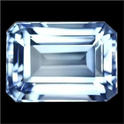 33.60ct Eye Clean Santa Maria Blue Emerald Cut Quartz (GEM-15730)