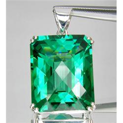 79.30ct Sterling Emerald Cut Pendant Green Amethyst (JEW-1332)