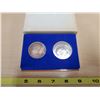 Image 1 : 1966  CDN SILVER DOLLAR + 1966 CHURCHILL COIN IN BOX
