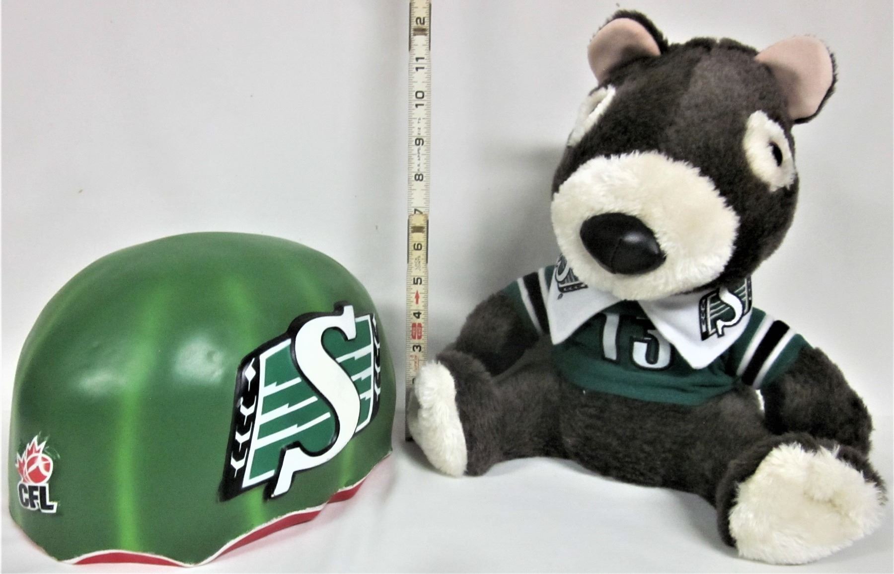 Foam Rubber CFL Saskatchewan Melon Head Helmet & Plush 12" "Gainer