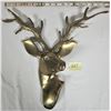 Image 1 : 18" Brass Decorative Deer Head Wall Decoration