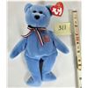 Image 2 : Rare 2001 TY Plush Beanie Baby Bear "America" & Dog Rescue - All Tags Mint