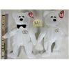 Image 1 : 2001 TY Plush Beanie Baby Bears "Mr. & Mrs." Wedding Bears - All Tags Mint
