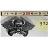 Image 1 : Winged Skull & Guitar Biker Belt Buckle