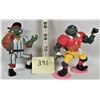 Image 1 : 2 Original 1991 TMNT Action Figures Football Tossin LEO - Grand Slam Ralph/Glove