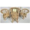 Image 1 : Vintage 4pc Barbie Doll Wicker Furniture