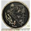 Image 1 : 1 Vintage 11" dia Round Metal Souvenir Photo Tray Nevada
