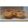 Image 1 : Two peach lustre Fire King bowls