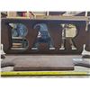 Image 1 : VINTAGE WOODEN BAR SIGN W/ MIRRORED BACK