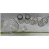 Image 2 : 4 Glass jars (2 Nabob Brand) + Serving bowl & measuring glass cup