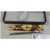 Image 4 : Wooden Carved Pen & Pencil Set, Silver Colour Pen
