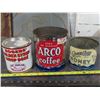 Image 1 : 1 x Arco Coffee tin, Rodgers Golden syrup tin, & Clover Crest Honey tin