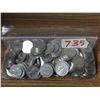 Image 1 : Assorted Nickels (2 lbs) - Picture of Coins an example of what is in bag.