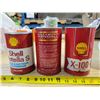 Image 2 : 3 Vintage Full Tins of Oil; 1Q Shell, 1Q KendAll, 1L Shell