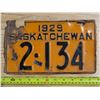 Image 1 : 1929 SK license plate