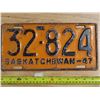 Image 1 : 1947 SK license plate