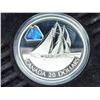 Image 3 : 2000 The Bluenose Hologram $20. Sterling Silver. Proof with Ultra Heavy Cameo. Most famous Canadian 