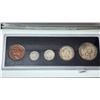 Image 2 : 1908 – 1998 5-coin Specimen Set with old 1908 designs. Issued to celebrate the 90th Anniversary of t