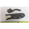 Image 2 : Vintage 1940's Gripso Vice Pliers and 1940's Gray Adjustable Wrench