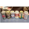 Image 1 : Set of 6 - Full, sealed beer cans - all different