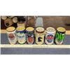 Image 1 : Set of 6 - Full, sealed beer cans - all different