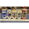 Image 1 : Set of 5 - Full, sealed beer cans - all different