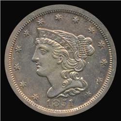 1851 Half Cent Coin Choice UNC With Error (COI-4959)