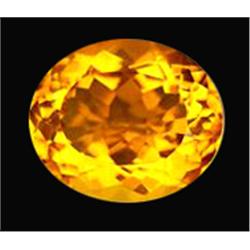 22.2ct Perfect Golden Yellow Oval Citrine Brazil (GEM-13955A)