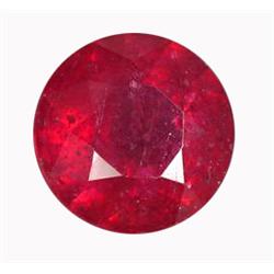 1.50ct Round Natural Red Pink Ruby From Mozambique (GEM-15460)