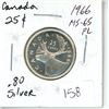 Image 1 : 1966 Canadian Twenty-Five Cent Piece
