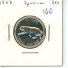 Image 1 : 1967 Specimen Canadian Twenty-Five Cent Piece