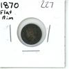 Image 1 : 1870 Flat Rim Canadian Five Cent Piece