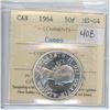 Image 2 : 1964 - ICCS Graded Canadian Fifty Cent Piece