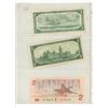 Image 2 : 3 CDN notes - 1954 $1, 1967 $1, 1986 $2
