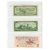 Image 2 : 3 CDN notes - 1954 $1, 1967 $1, 1986 $2
