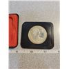 Image 2 : 1973 RCMP Centennial Silver Dollar. Specimen. Nicely Toned. Housed in its original black clamshell c