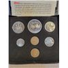 Image 2 : 1974 Double Cent Custom Set. 7-coin set with 2 Cents. BU. Housed in its maroon case with Canada stam