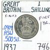 Image 1 : Great Britain. 1937 Silver Shilling. First year of issue for King George VI. VF.