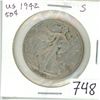 Image 1 : U.S. 1942S Walking Liberty Half Dollar. San Francisco Mint. F-12.