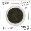 Image 1 : Canada. 1888 Doubled Last 8 Victorian Large Cent. EF-40. Scarce.
