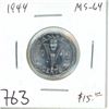 Image 1 : 1944 Steel 5 Cents. The first Steel 5 Cents. MS-64. Nice.