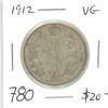 Image 1 : 1912 Silver 50 Cents. Key Date. Mintage of 285,867. VG-8.