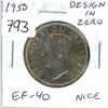 Image 1 : 1950 Design in Zero Silver 50 Cents. EF-40. Nice.