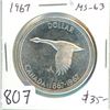 Image 1 : 1967 Silver Dollar. MS-63.