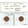 Image 1 : Lot of 2 2006 Small Cents Varieties. Includes 2006 No Logo Non-Magnetic & Scarce 2006 Logo Magnetic.