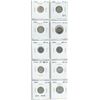 Image 1 : Lot of 10 Canadian George VI Silver 10 cents. Includes 1938, 1939, 1942, 1943, 1944, 1945, 1946, 194