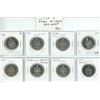 Image 1 : Lot of 8 Canadian Queen Elizabeth 50 Cents. Includes 1968, 1969, 1970, 1973, 1974, 1978 Square Jewel