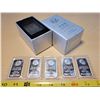 Image 1 : Five 1 oz (one ounce) .999 certified fine silver Arizona silver bars